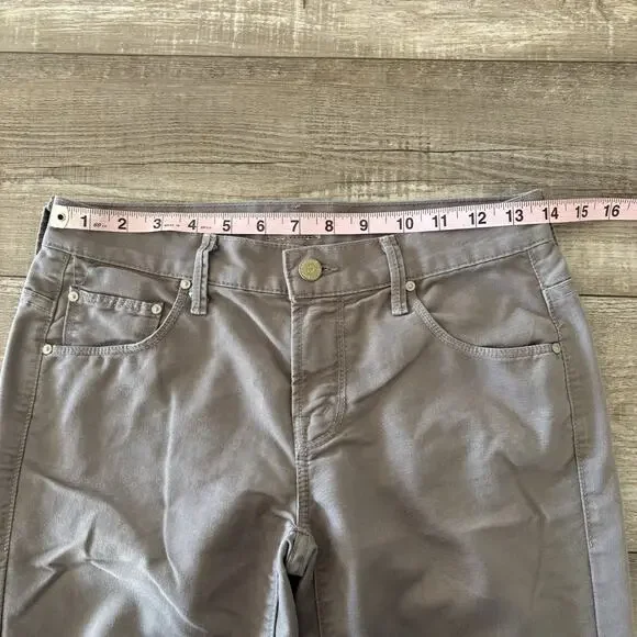 MOTHER Jeans | Size 25 (Actual 28) Grey Skinny, Not Skinny Cropped Stretch Denim - Picture 6 of 11